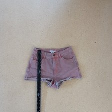 Sincerely Jules High Rise Pink Denim Cut Off Shorts 5-Pocket 26/5