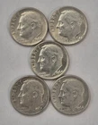 Lot of 5 ~ 1964 D 90% Silver ~ Good Condition, Better Grades ~ Roosevelt Dimes.