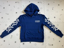 Amiri Bones Stacked  Hoodie - Blue / M