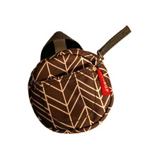 Skip Hop Diaper Bag Packing pouch chevron gray white zipper snap 4" excellent