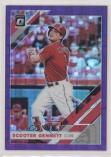 2019 Panini Donruss Optic Purple Pandora Prizm 33/99 Scooter Gennett #137 4z8