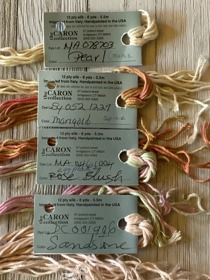 Waterlilies By Caron Needlepoint Fibers Threads Mixed Floss Lot of 4 - Image 3 of 4