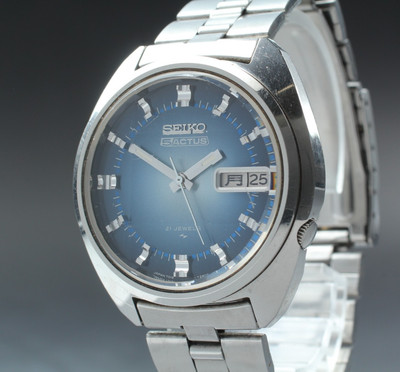 Vintage 1974 [Exc+5] Seiko 5 Acutas 7019-7210 Automatic Blue Kanji Herrenuhr