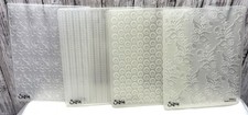 Sizzix STRIPES Textures Embossing Folders Lot of 4