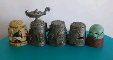 5 X McMillan & Wife MW Pewter Thimbles
