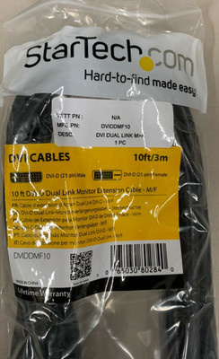 Startech DVIDDMF10 DVI Dual Link 25-Pin Male to Female 10 Foot