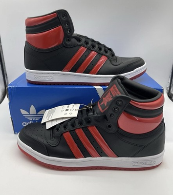 #ad Size 10.5 Adidas Top Ten High Black Vivid Red Sneakers Shoes GW1615 $74.99