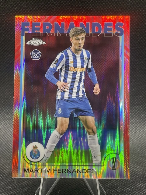 Martim Fernandes 2024 Topps Chrome UEFA Red Hongbao Rc /8 Fc Porto #187