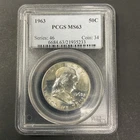 1963  Franklin Half Dollar Silver PCGS MS63