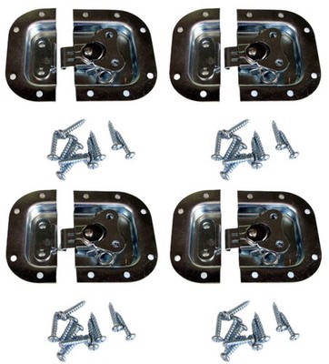(4 PACK) PENN ELCOM 3758 Recessed Butterfly Latch for Racks/ Cases/ Cabs - ZINC