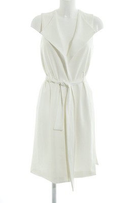 ZARA BASIC Wickelkleid Damen Kleid Gr. DE 34 hellbeige Casual-Look