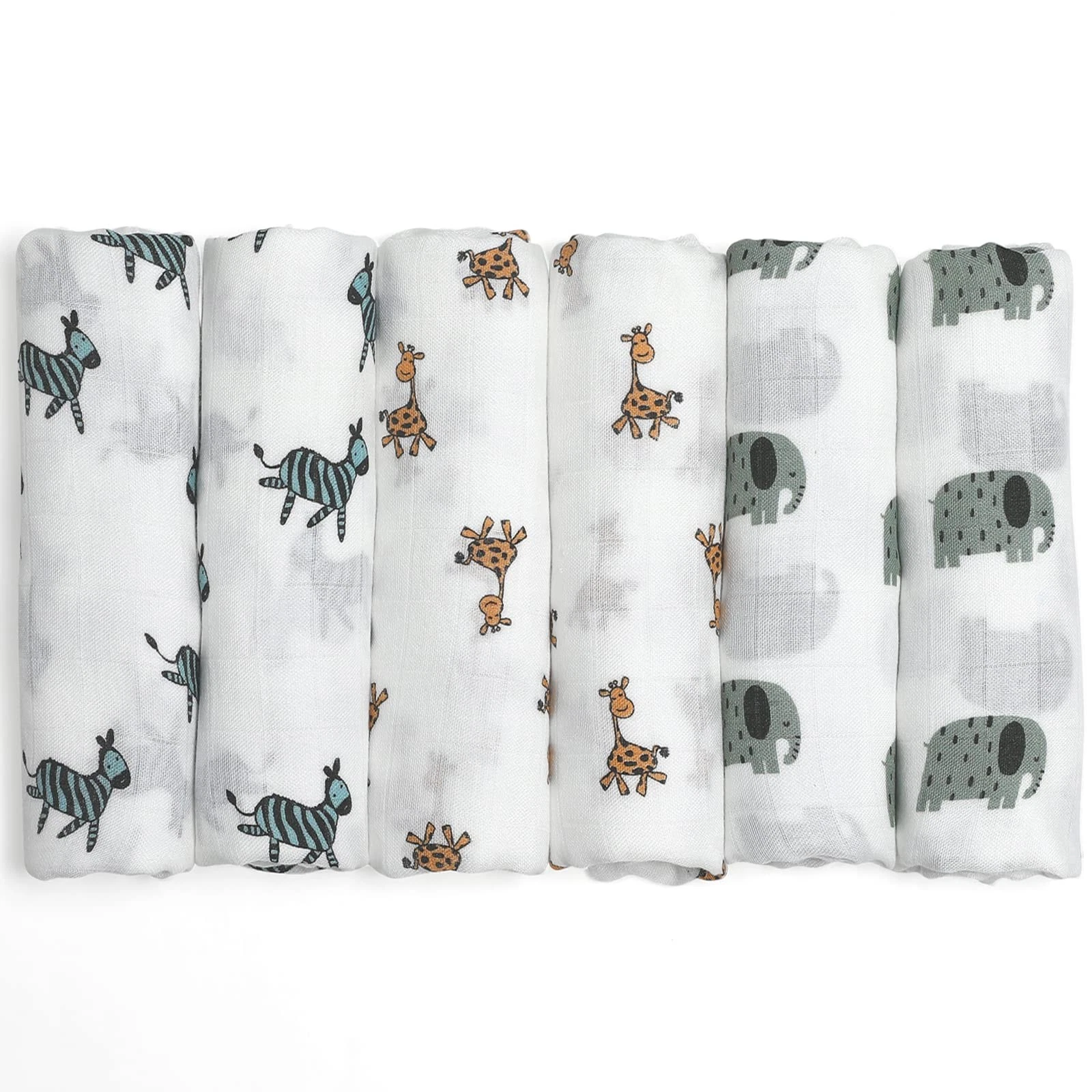 Receiving Blanket Boy Cotton Muslin Swaddle Blankets Girl Newborn Squares Bre...
