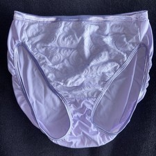 Vanity Fair Y2K 48-030 Lavender L Nylon Vintage Hi-Cut Bikini Underwear Panties