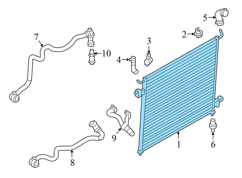 2016-2021 LAND ROVER RANGE ROVER SPORT 3.0L - Auxiliary / Secondary Radiator - Image 4 of 4