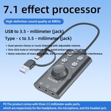 USB USB C Sound Card 7 1 Surround Sound Adapter with 16bit 48KHz Audio Output
