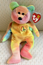 PEACE BEAR #4053 BEANIE BABY MWMTS GREAT COLORS!!  !!!!