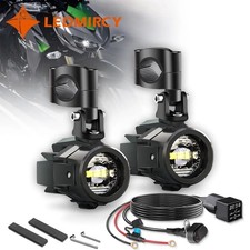 Motorcycle Auxiliary Driving Fog Lights Led With Harness Kit For Yamaha Honda