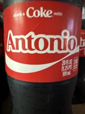 Share A Coke with   Antonio    2025 Personalized Gift Coca Cola Bottle 20oz