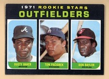 1971 TOPPS #709 DUSTY BAKER DON BAYLOR EX+ CENTERED 545968 (KYCARDS)