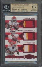 2018 Plates & Patches Hunt Patrick Mahomes II Hill Red Patch #08/10 BGS 9.5
