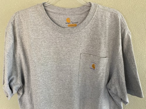 Carhartt Gray Mens Size Large Loose Fit Heavyweight Short Sleeve T Shirt - Picture 5 of 6