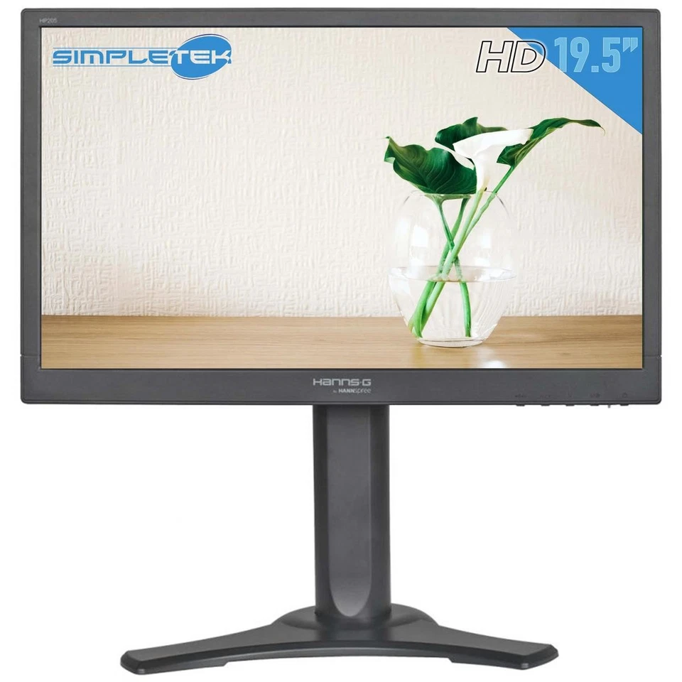 HANNSG HP205DJB Monitor 20" DVI VGA Screen Panel Display LCD Case POS DVR - Image 2 of 4