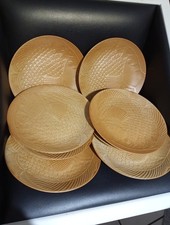 8 Assiettes à poisson  en grès neuves CNP VILLAGE FRANCE parfait état sans trace