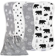 Organic Burp Cloths for Baby Boys and Girls with Bag - XLarge Absorbent Burpi...