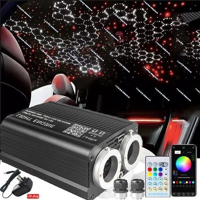 1200X Twinkle Meteor Fiber Optic Home Car Headliner Ceiling RGB Starry Light App