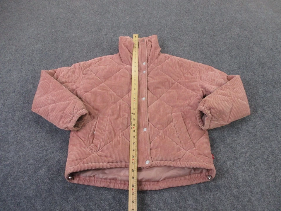 Chaqueta Levis Mujer XS Rosa Pana Puffer Exterior Senderismo Preppy Camping Forrada Foto 3 de 4