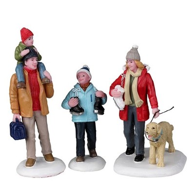 Lemax-22129-171, Going Skating, Set/3, Weihnachtsdorf, Weihnachtsfiguren