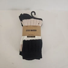 Nwt Steve Madden  Womens 2 Pr  Boot  Socks  Sz 9-11 ( Shoe size 5-10)
