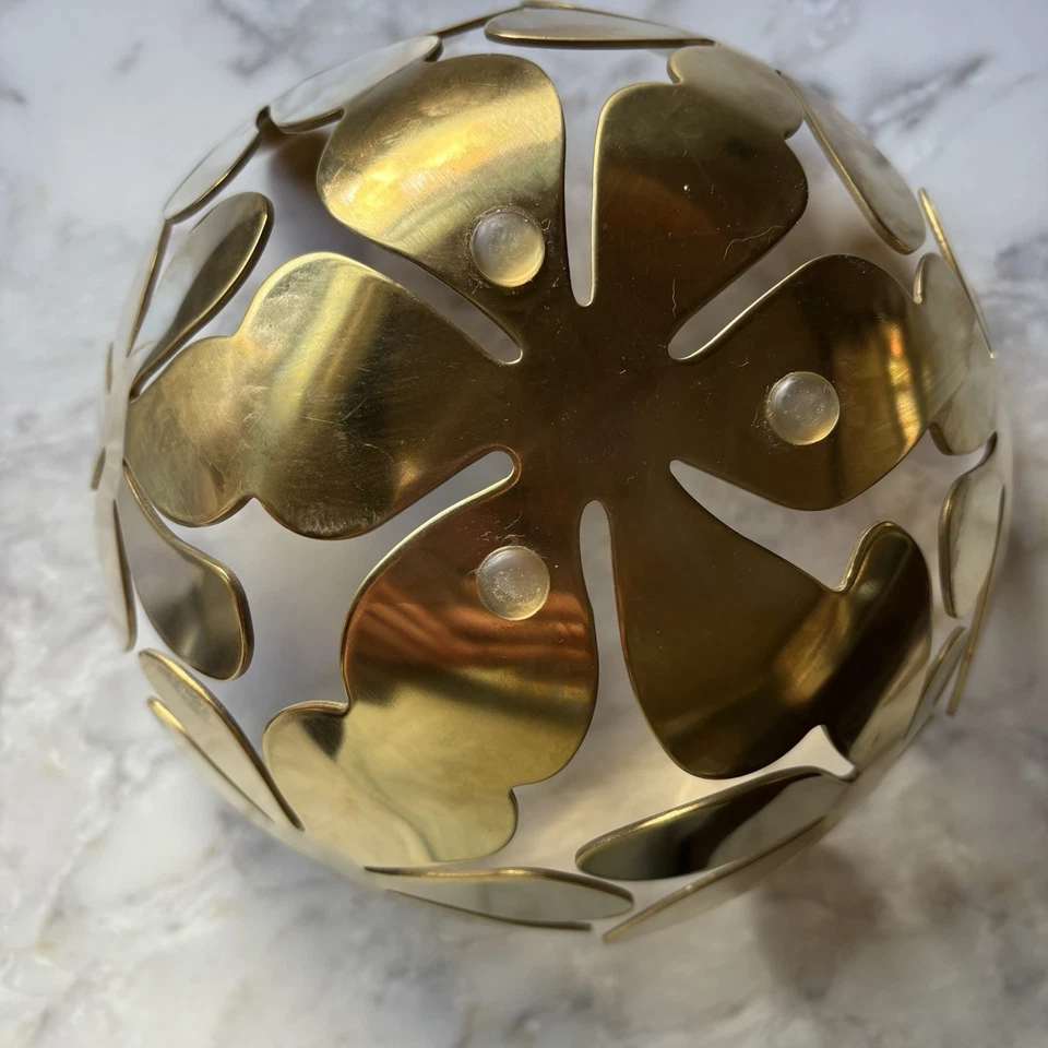 De Colección Monika Mulder IKEA Stockholm Cuenco Latón Color 8" Floral Margarita Decoración del Hogar Foto 4 de 4