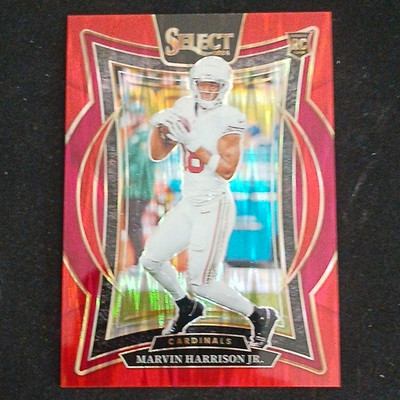 Panini 2024 Select Football Marvin Harrison Jr. Rookie RED SHOCK Prizm #094/249