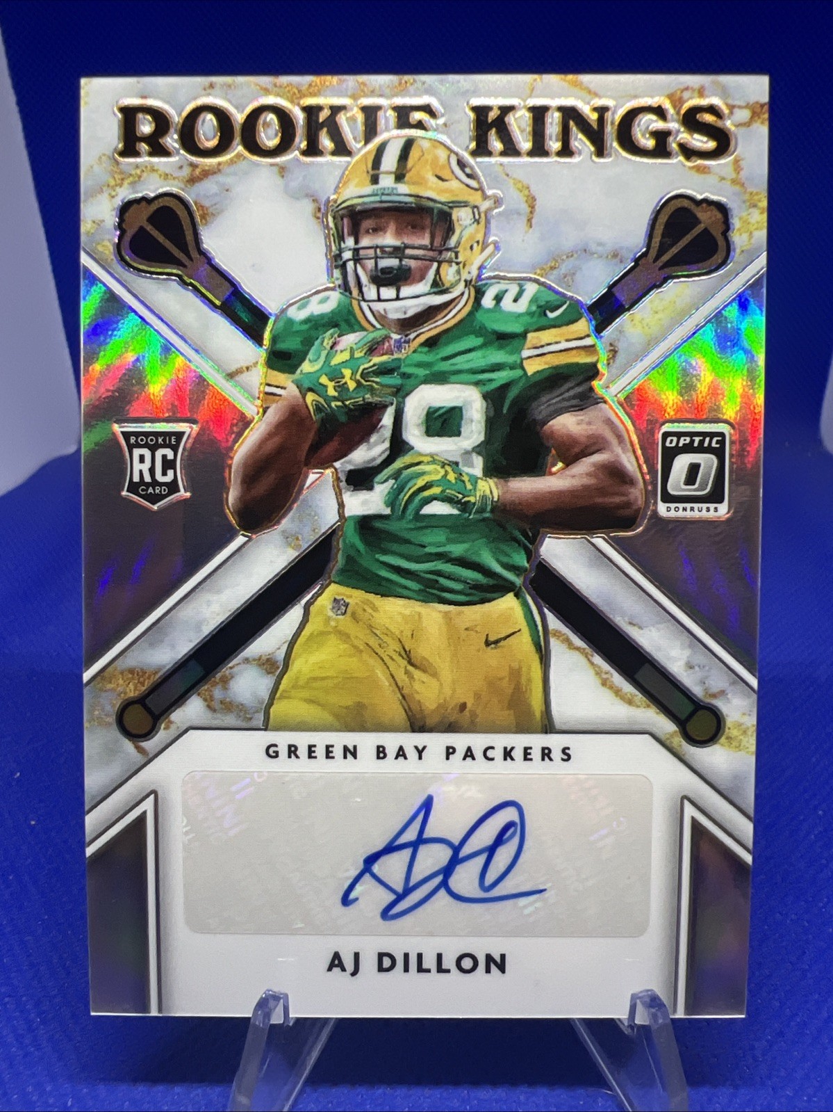 2020 Silver Optic Rookie Kings AJ Dillon   /49