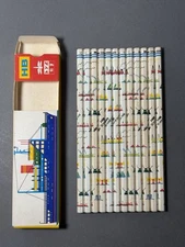 12 Japanese Vintage Pencil Tombow HB M-2501 Fune Boat JIS Special Ed.