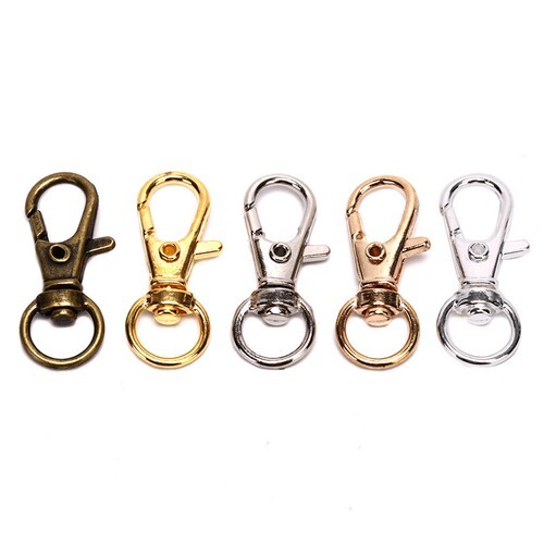 10pc Swivel Clips Snap Lobster Clasp Hook Key Ring Hooks DIY Jewelry Findi&BI - Bild 2 von 17