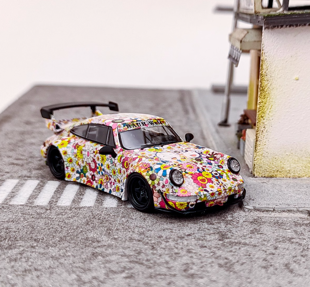 1:64 Sunflower RWB 964 Racing Sports Classic Model Diecast Metal Car