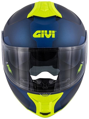 Casco Modular GIVI X21 Challenger Spirit Azul Mate Y Amarillo Talla M - Imagen 2 de 12