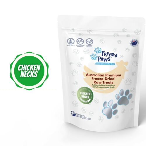 FREEZY PAWS Human Grade Freeze-Dried Chicken Neck Dog/Cat Treats AU MADE 200G - Picture 2 of 4