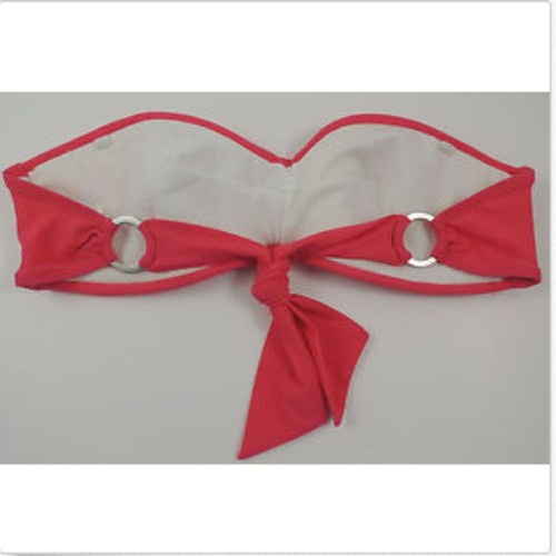 Express Swim Pink Twist Strapless Bandeau Bathing Suit Top M NWOT - Picture 3 of 4