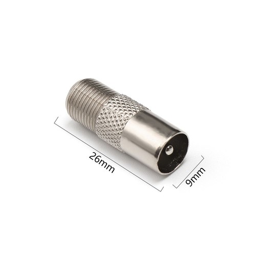 Sync Satellite Coax Connector Aerial Male Adapter F Female To TV Male F-Type - Picture 2 of 12