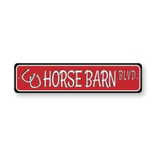Horse Barn Street Metal Sign