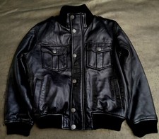 Knoles & Carter Italian Lambskin Leather Motorcycle Jacket Black Ladies 2xl 6/8