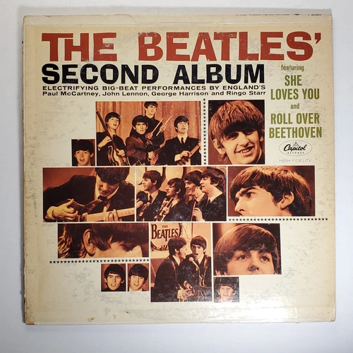 The Beatles' Second Album Vinyl 1964 T 2080 Mono Indianapolis Pressing