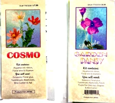 Craft Kit Pair Silk Ribbon Flowers COSMO & GARDEN PANSY Japan