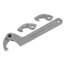 Image of Sealey SMC2M Adjustable C Spanner - Hook & Pin Wrench Set 4pc 32-76mm