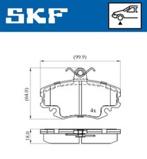 SKF Bremsbeläge Vorne für DACIA LOGAN SANDERO