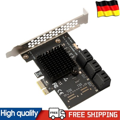 PCI Express 1X zu SATA3.0 6 Port Riser PCI-E X1/X4/X8/X16 PCI-E Extender