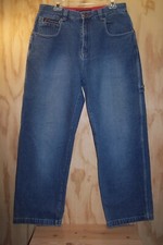 Vintage Bugle Boy Carpenter Blue Denim Skater Jeans 34 X 32 Baggy Wide Leg Y2k